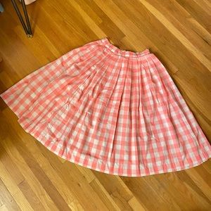 Pink Vintage Gingham Circle Skirt